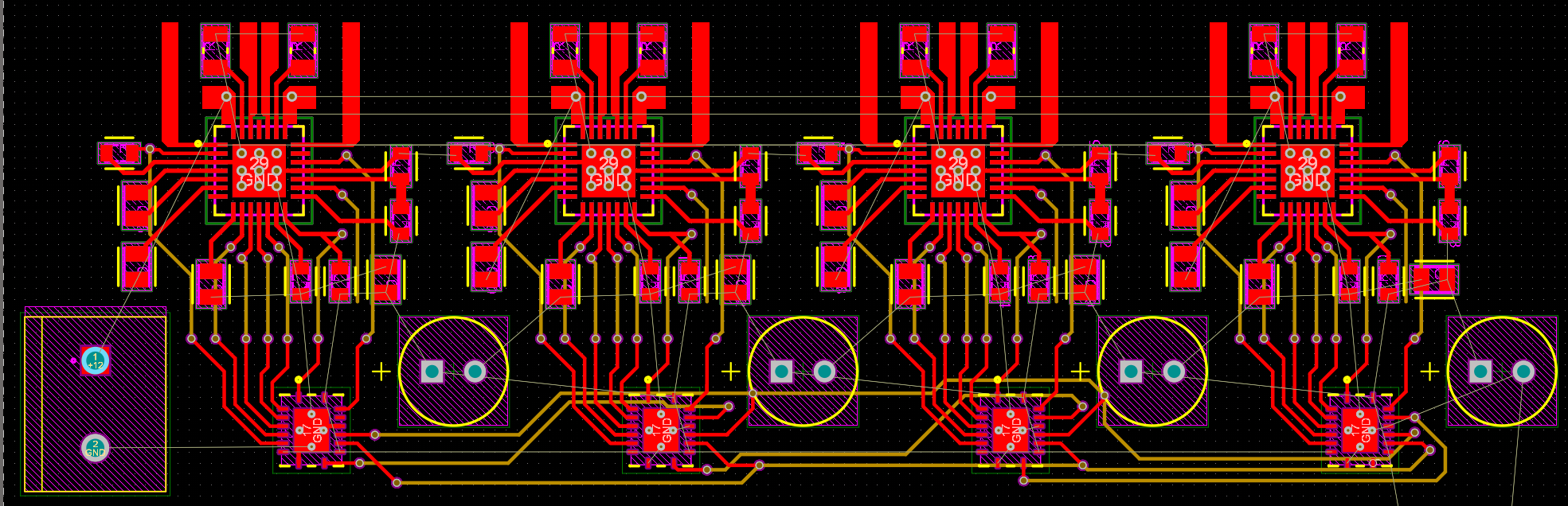Tiled four-channel layout