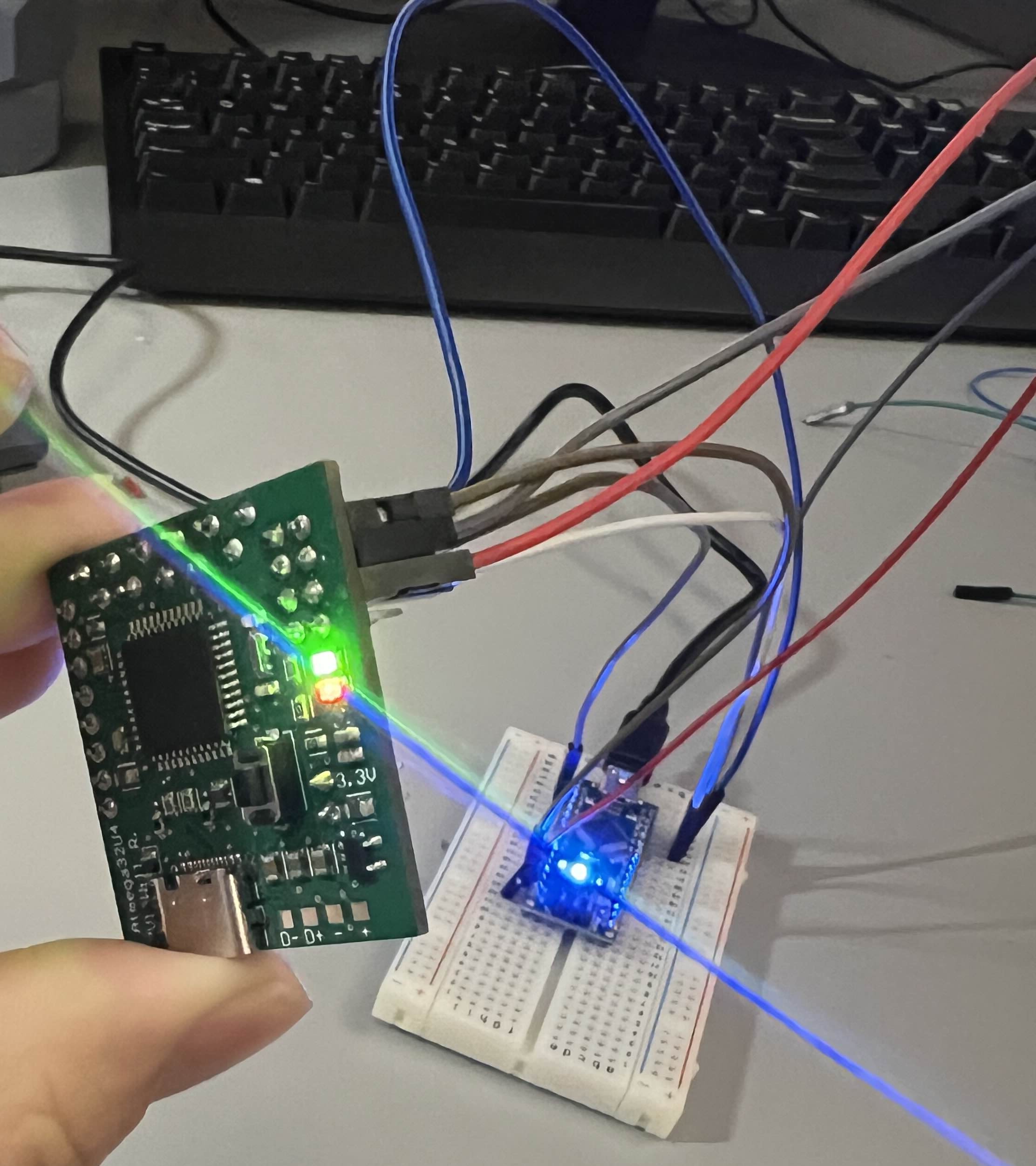 LEDs blinking on V1