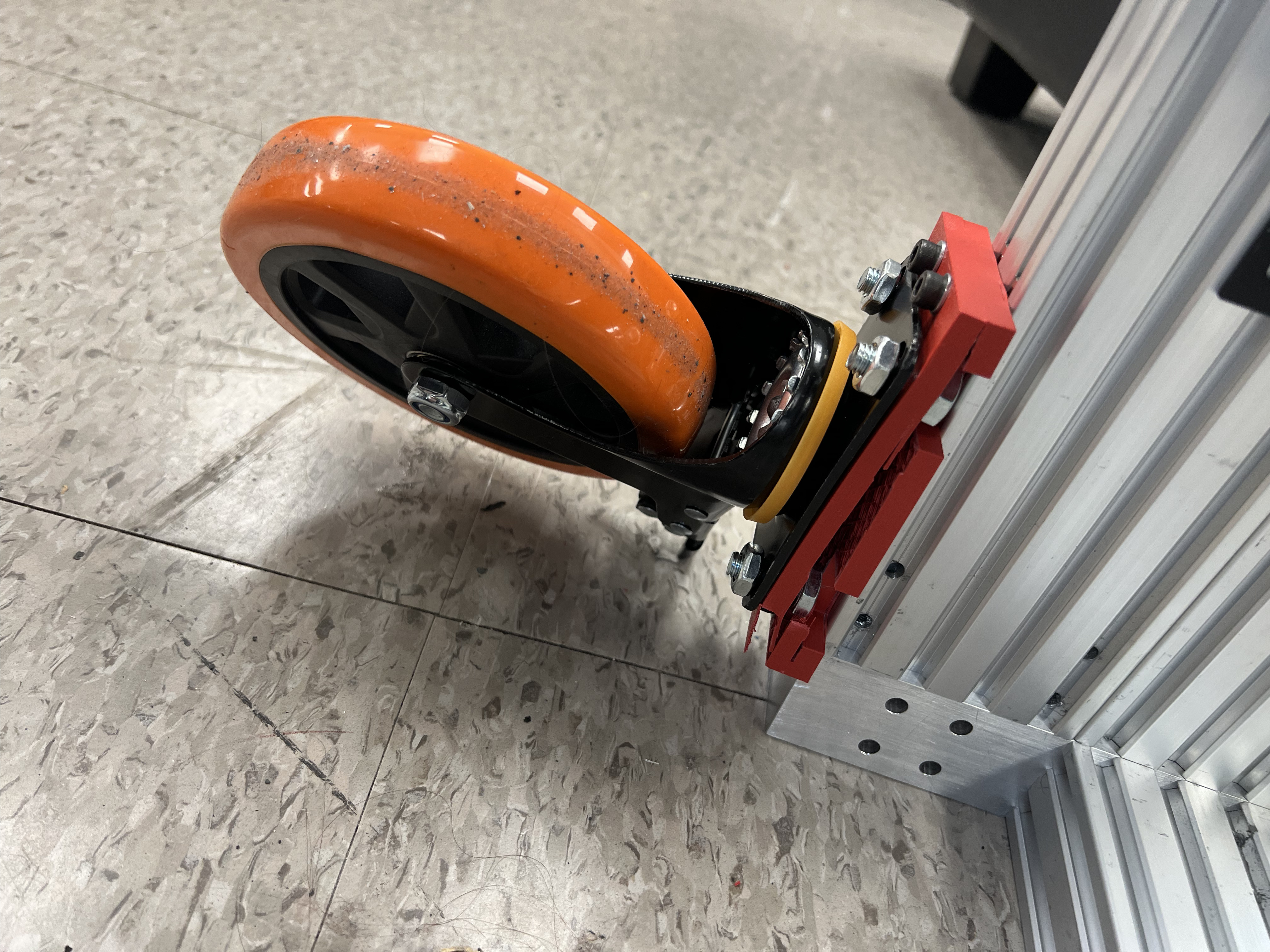Broken PLA caster plate