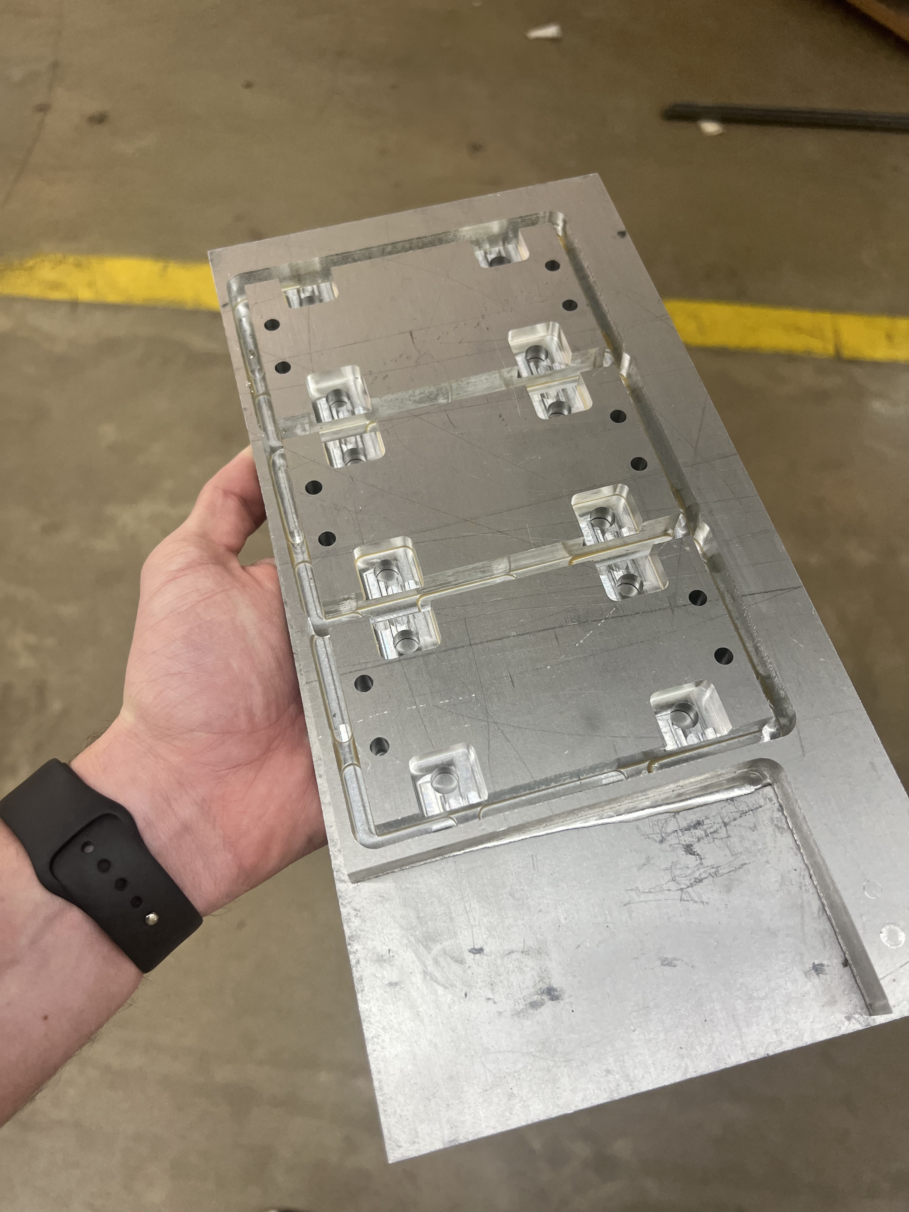 Machined aluminum plates