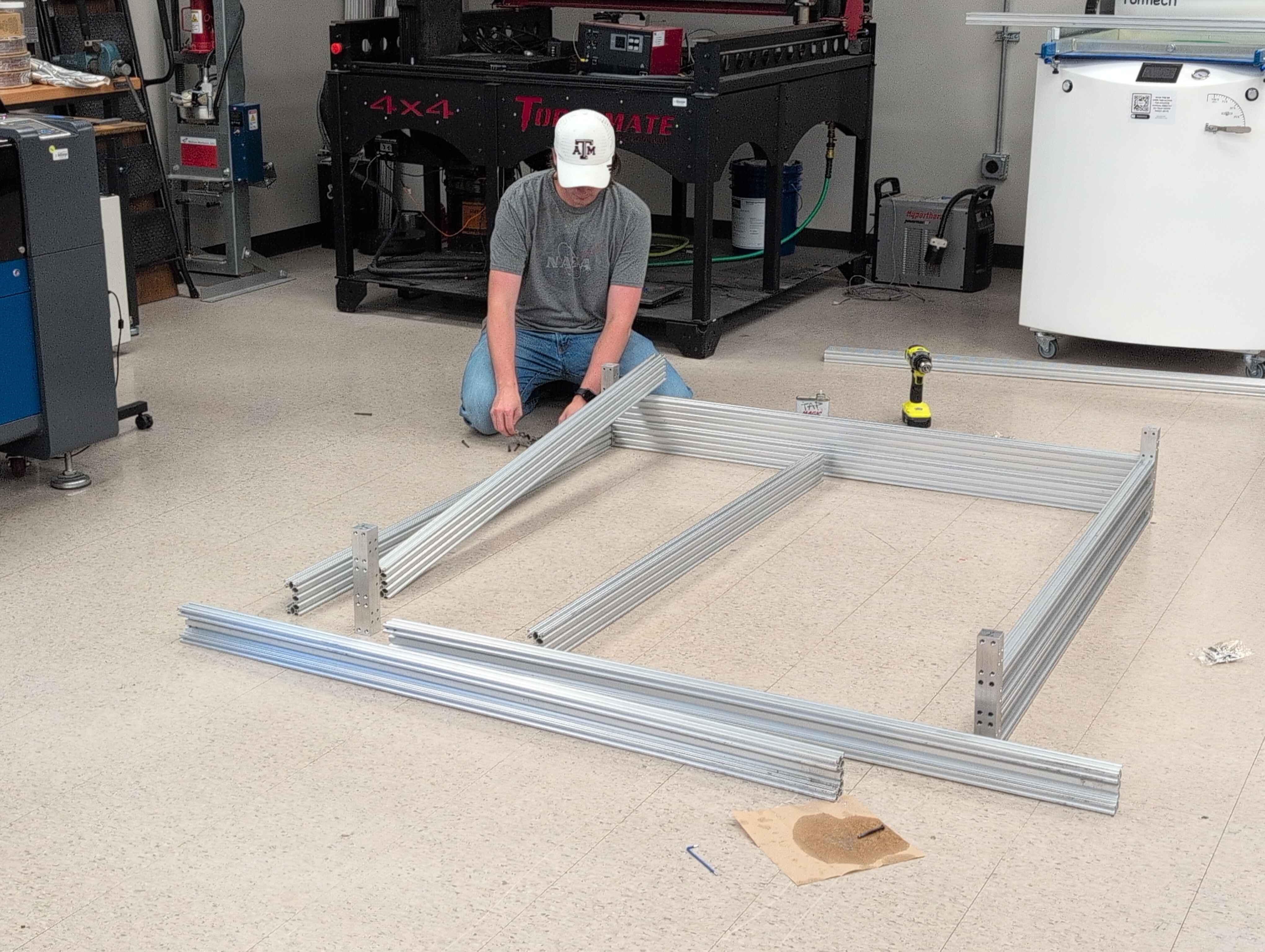 Me building the frame