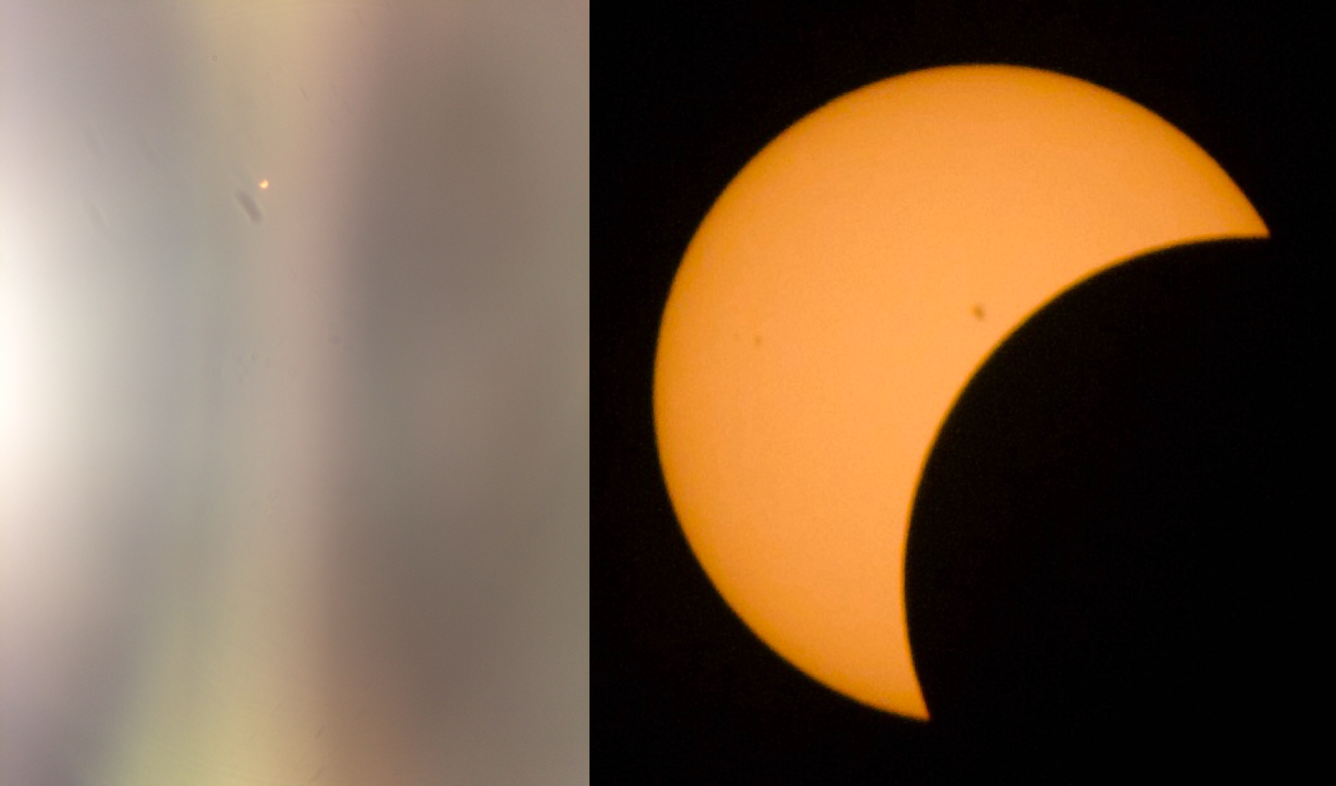 2017 partial vs 2024 totality, scaled comparison