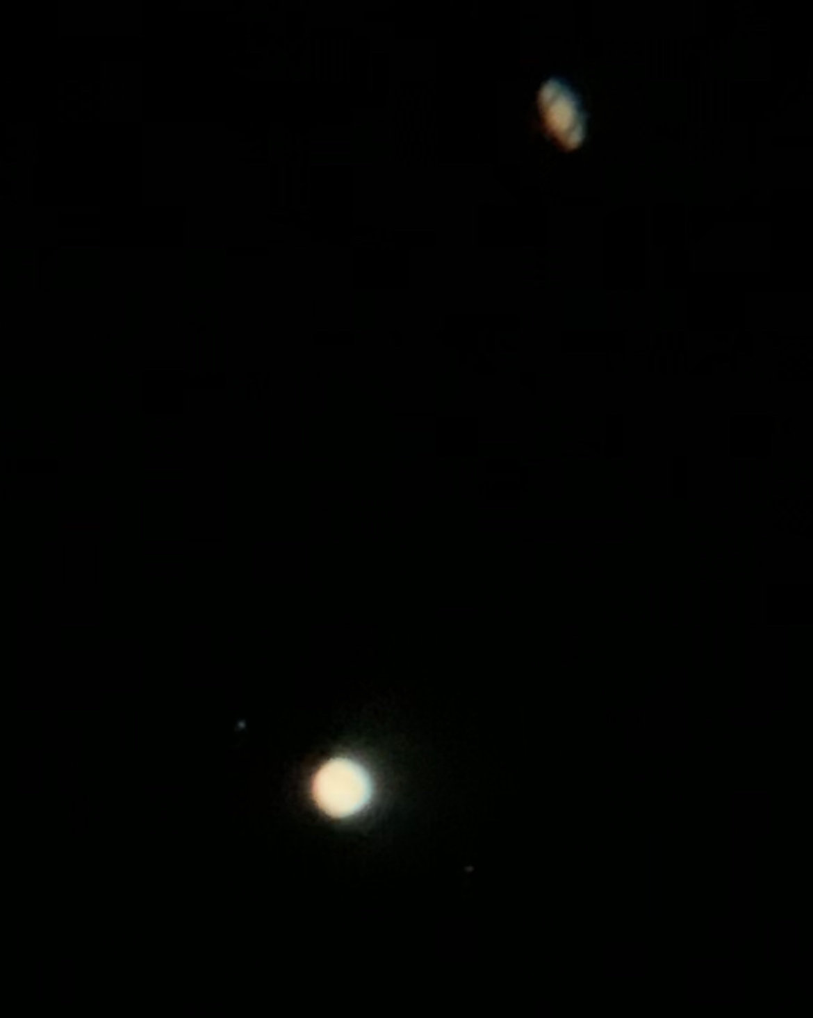 Saturn and Jupiter at conjunction