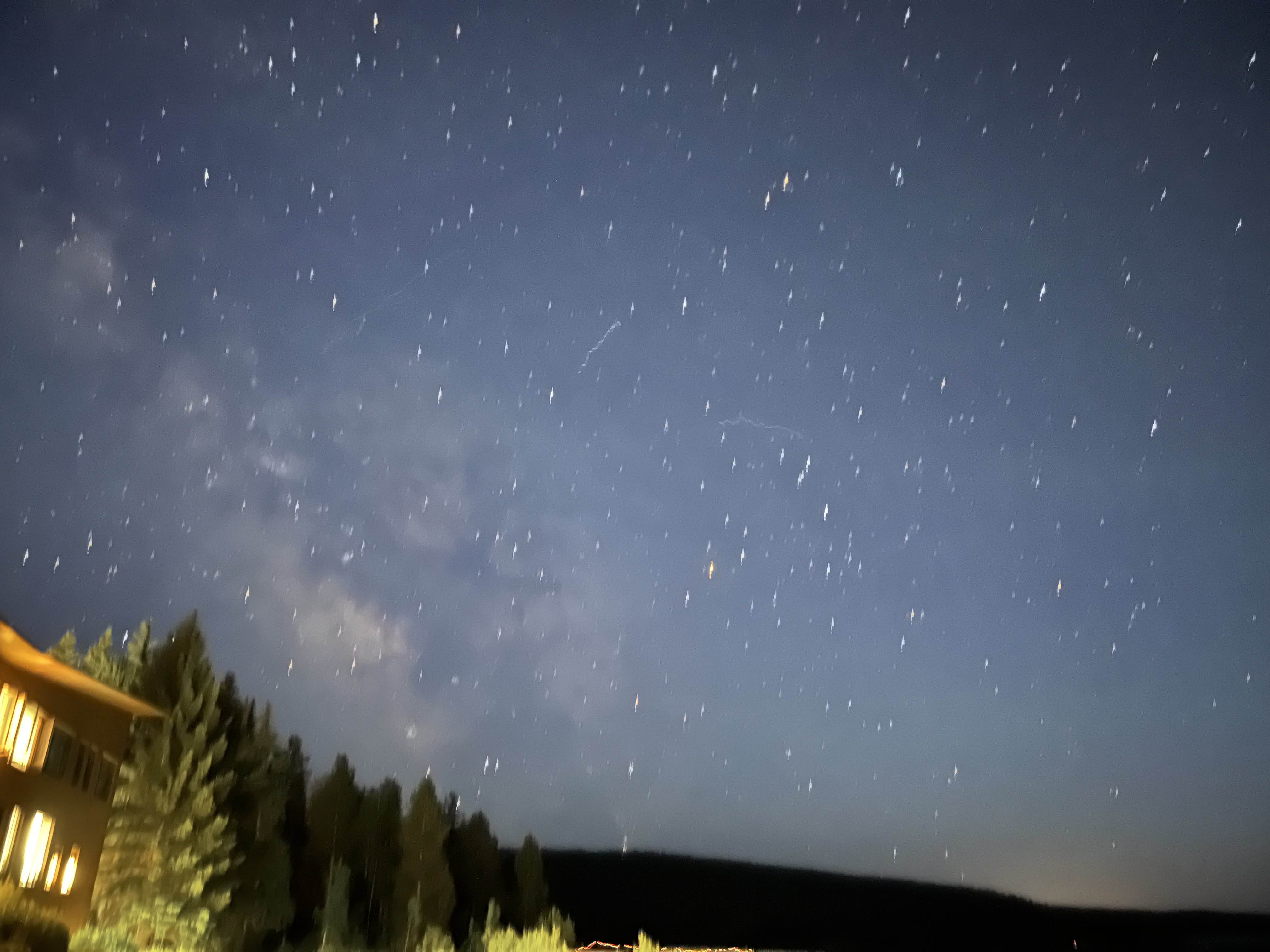 Grand Teton night sky, long exposure
